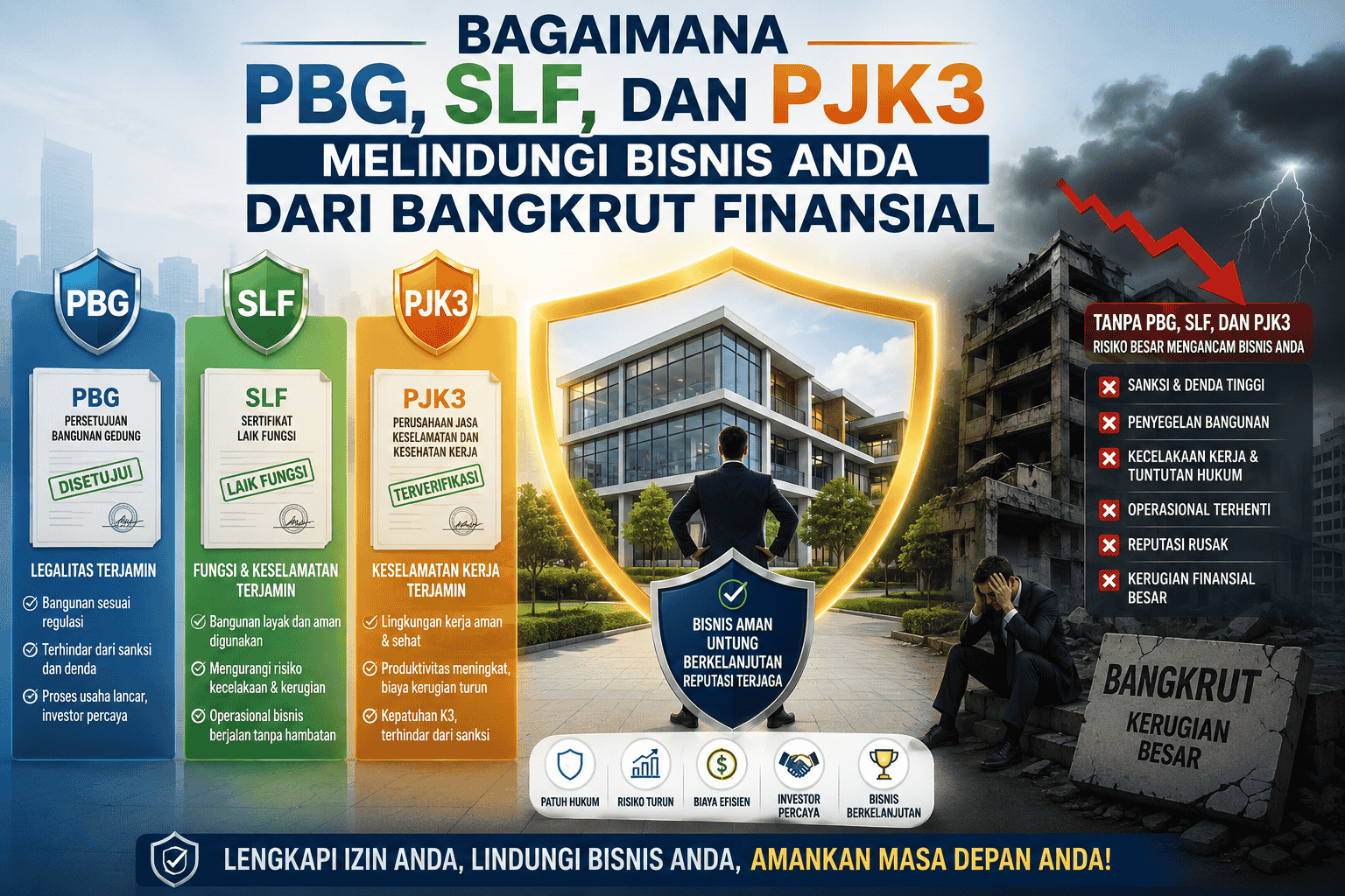 Bagaimana PBG, SLF, dan PJK3 Melindungi Bisnis