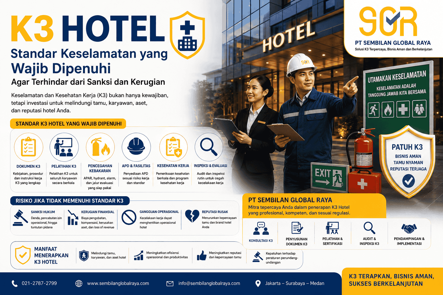K3 Hotel Standar Keselamatan yang Wajib Dipenuhi Agar Terhindar dari Sanksi dan Kerugian